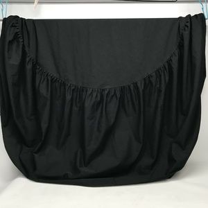 52" Tablecloth Round Black Custom Made Pleated